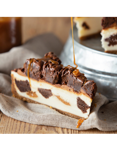 Caramel Brownie Bite Cheesecake